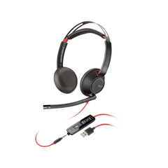 Poly Blackwire 3320 Stereo Microsoft Teams Certified USB-C Headset +USB-C/A Adapter