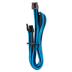 Premium Individually Sleeved PCIe Cables (Single Connector) Type 4 Gen 4 – Blue/Black
