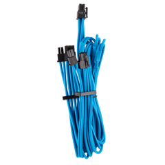 Premium Individually Sleeved PCIe Cables (Dual Connector) Type 4 Gen 4 – Blue