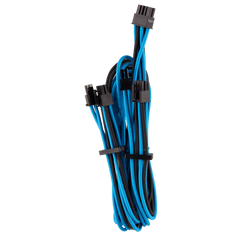 Premium Individually Sleeved PCIe Cables (Dual Connector) Type 4 Gen 4 – Blue/Black