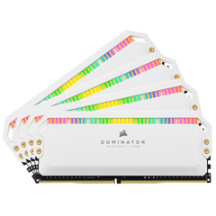 DOMINATOR® PLATINUM RGB 64GB (4 x 16GB) DDR4 DRAM 3200MHz C16 Memory Kit — White