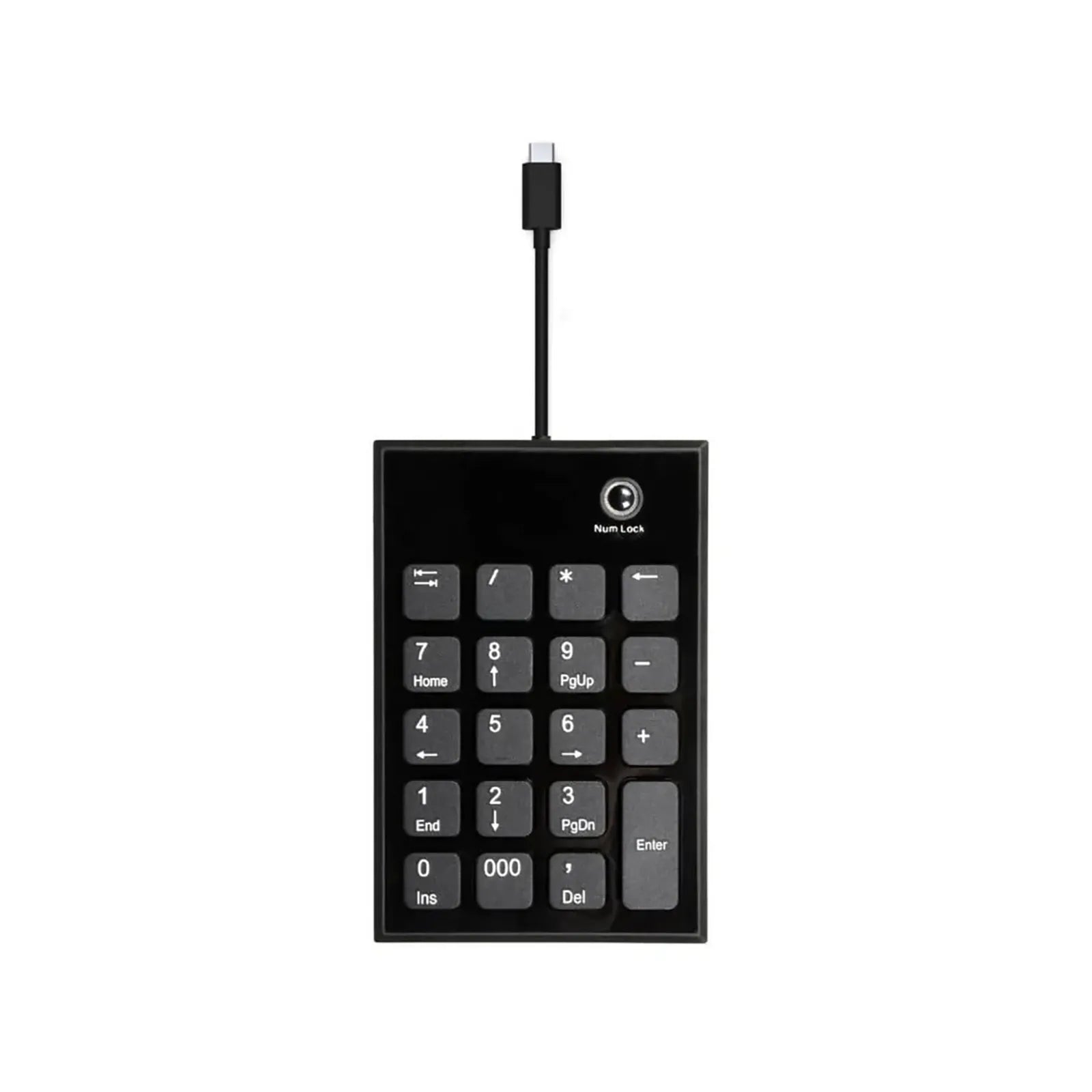 Port Black USB-A & USB-C Numeric Keypad