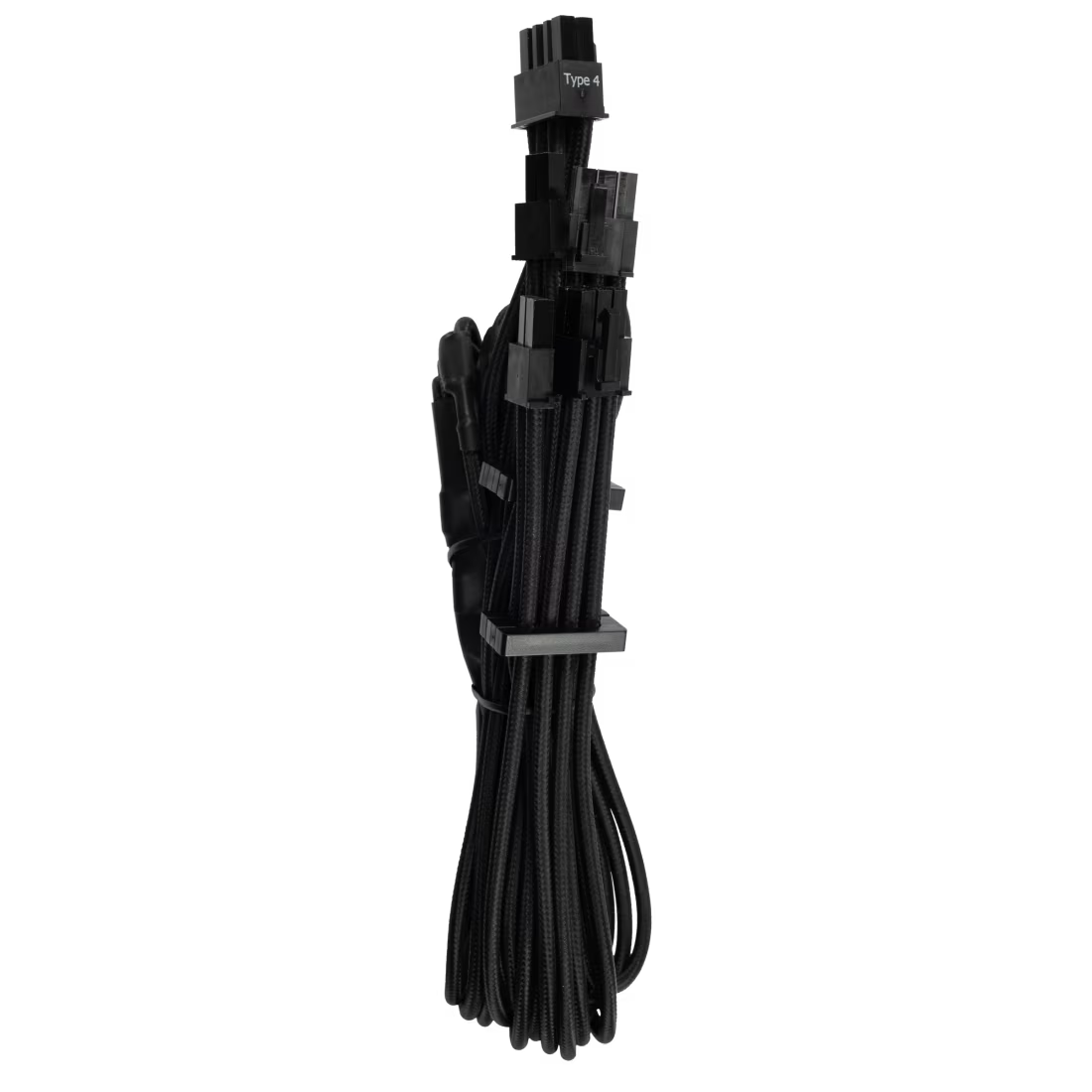 Premium Individually Sleeved PCIe Cables (Dual Connector) Type 4 Gen 4 – Black