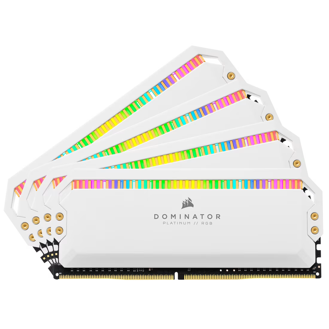 DOMINATOR® PLATINUM RGB 64GB (4 x 16GB) DDR4 DRAM 3200MHz C16 Memory Kit — White