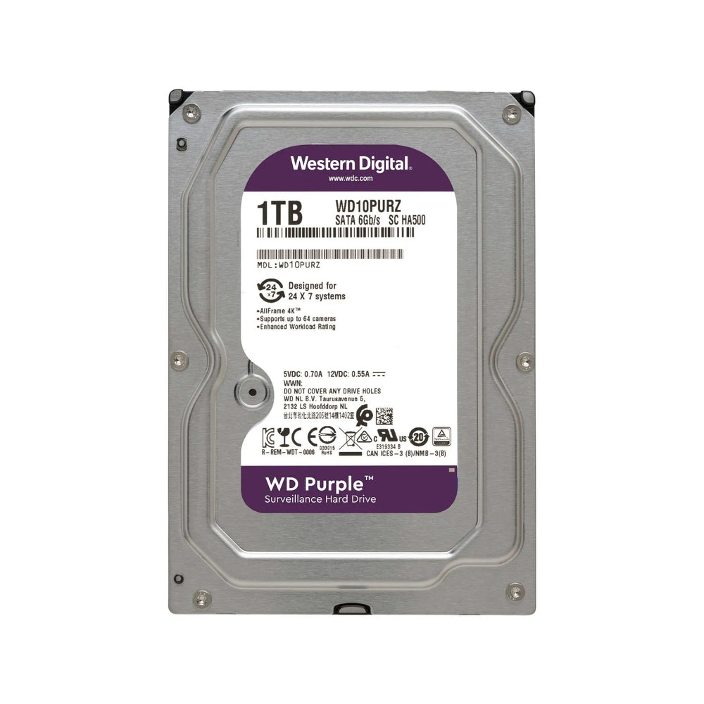 WD PURPLE 1TB 3.5 SURVEILLANCE HDD 64MB